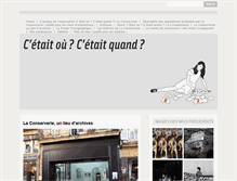 Tablet Screenshot of cetaitoucetaitquand.fr